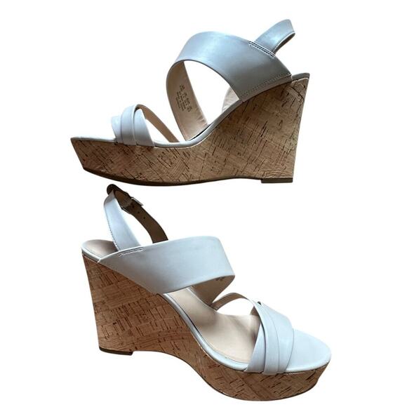 FRANK SARTO x Wedge seneca ivory cork bottom women’s 9.5 sling back heel - Picture 5 of 7